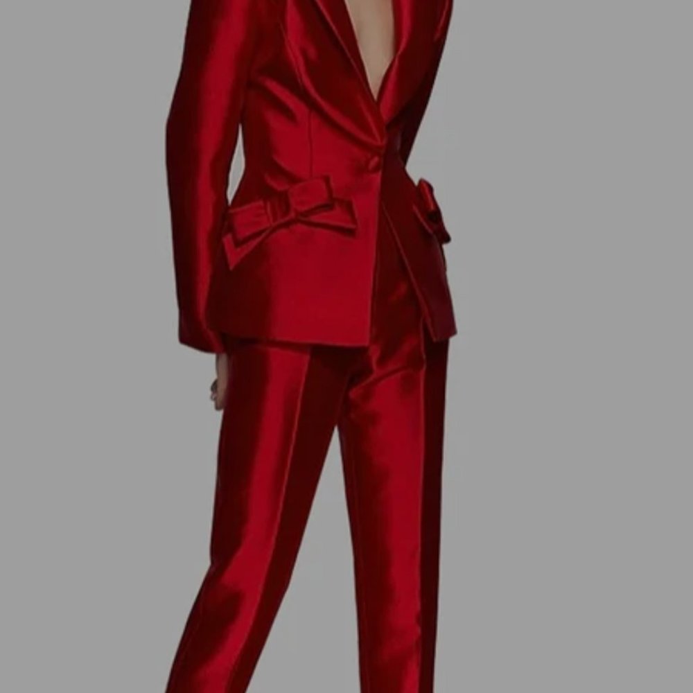 Red Pant suit